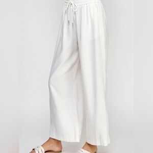 Ellison White Wide-Leg Pants